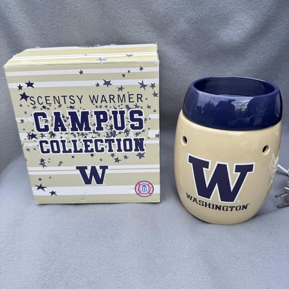 Washington Huskies Scentsy Warmer Full Size Ceramic NCAA Campus Collection Plug - Picture 1 of 9
